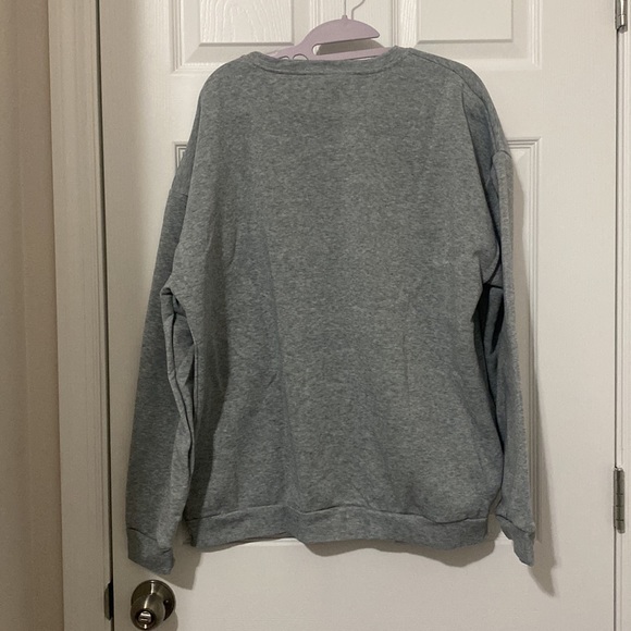 Retro Ghost Halloween Crewneck Pullover Sweater in Light Grey - Picture 7 of 7